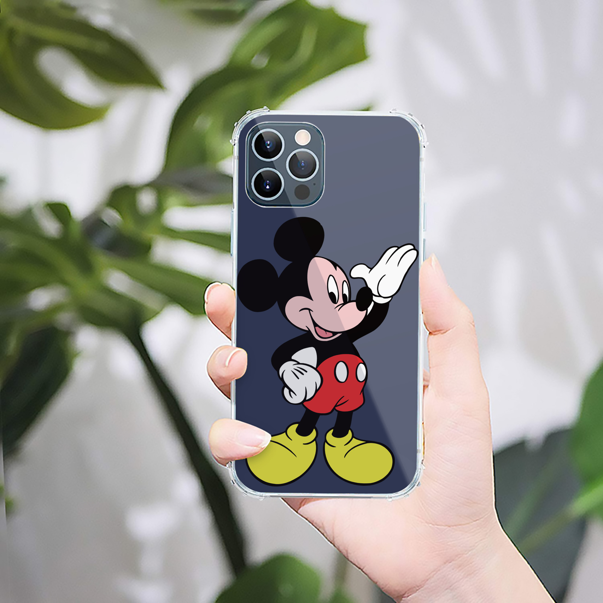 （画像用） ミッキーマウス Mickey Mouse 【iPhone 12シリーズ対応】透明スマホケース（クリアソフトケース）